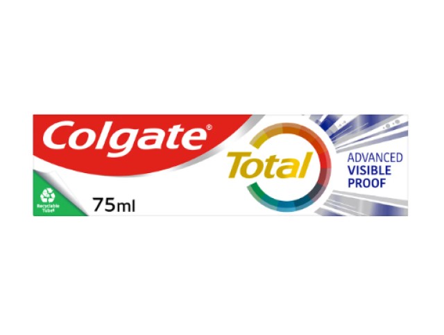 Colgate Total Advanced Visible Proof Οδοντόκρεμα με Τεχνολογία Αλλαγής Χρώματος Καθώς Βουρτσίζετε 75ml