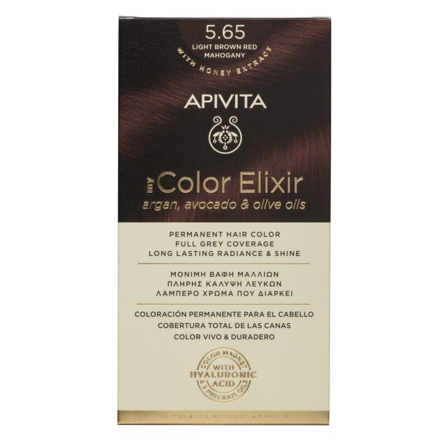 Apivita My Color Elixir No5.65 Καστανό Ανοιχτό - Κόκκινο Μαόνι Κρέμα Β … Apivita My Color Elixir No5.65 Καστανό Ανοιχτό - Κόκκινο Μαόνι Κρέμα Β …