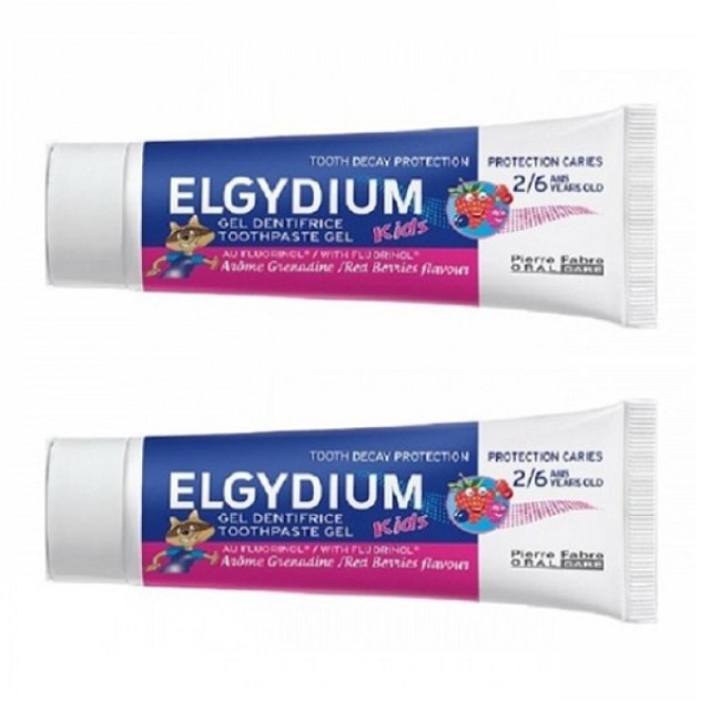 Elgydium PROMO Kids 1000ppm Παιδική Οδοντόπαστα με Γεύση Κόκκινα Φρούτα για 3-6 Ετών 2x50ml [-50% στο 2o Προϊoν]