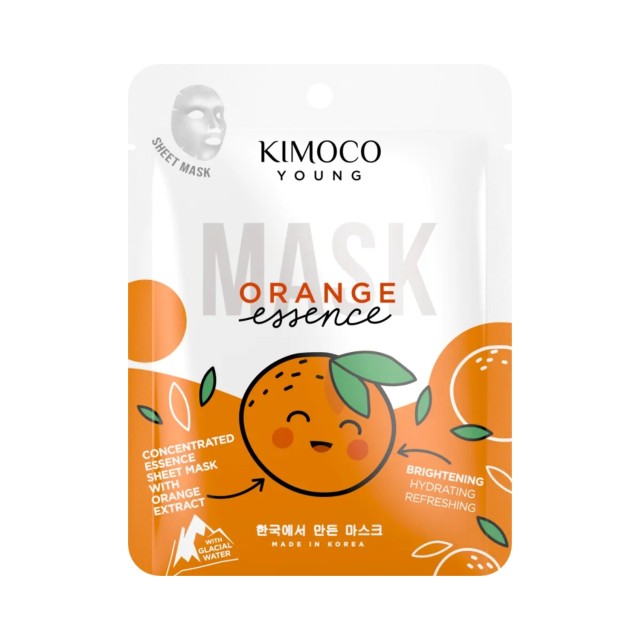 Kimoco Young Brightening Sheet Mask & Orange Extract & Glacial Water Υ &hellip;