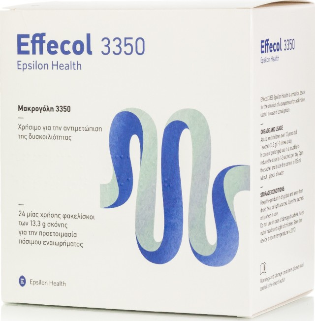 Epsilon Health Effecol 3350 Συμπλήρωμα Διατροφής για την Δυσκοιλιότητα Ενηλίκων 24 Φακελάκια