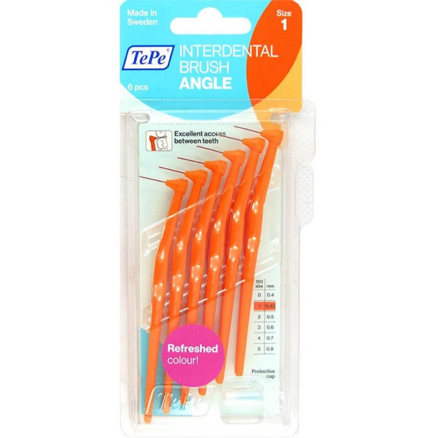 Tepe Angle Μεσοδόντια Βουρτσάκια 0.45mm - Πορτοκαλί, 6 Τεμάχια