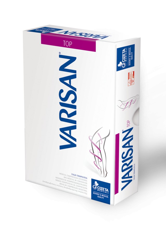 Varisan TOP CCL1 (18-21mmHg) Κάλτσα Ριζομηρίου Σιλικόνης Μπεζ Ανοιχτά Δάχτυλα 1 Ζευγάρι
