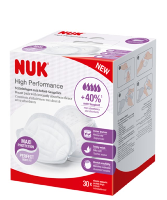 Nuk High Performance Επιθέματα Στήθους 30 Τεμάχια ανά Κουτί