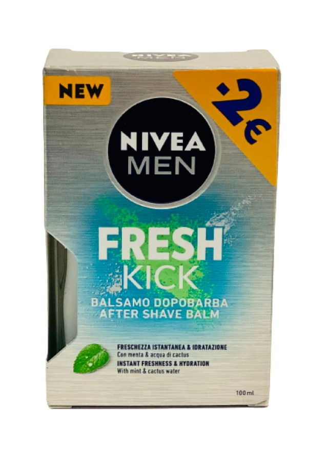 Nivea Men Fresh Kick After Shave Ενυδατικό Balm για Μετά το Ξύρισμα με Εκχυλίσματα Μέντας 100ml -2€ Επί Της Τιμής