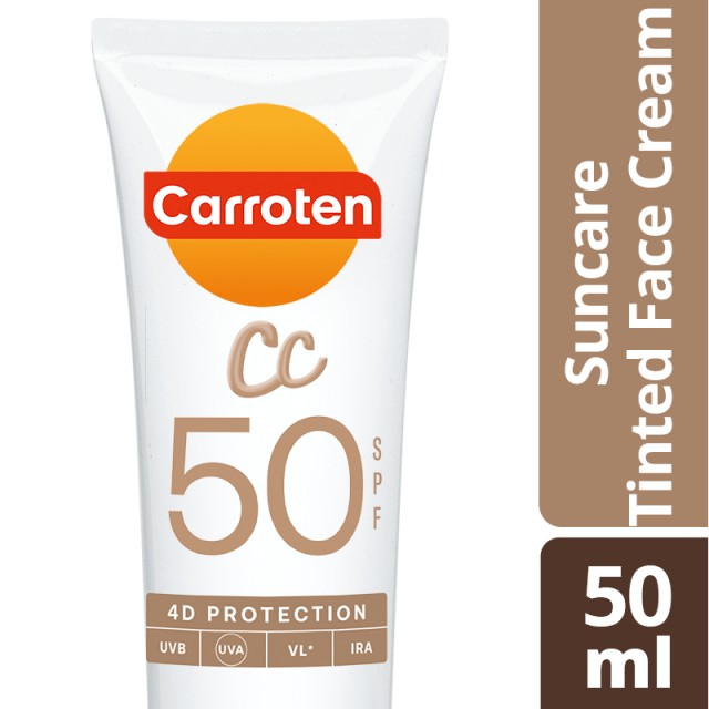 Carroten CC Tinted Face Cream SPF50 Αντηλιακή Κρέμα Προσώπου με Χρώμα 50ml