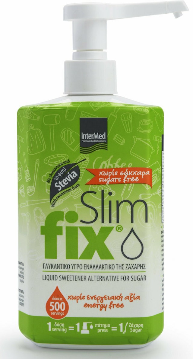 Intermed Slim Fix Stevia Υγρό Γλυκαντικό Στέβια 500ml