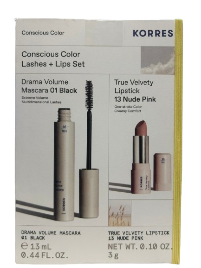 Korres PROMO Consicious Colour Lashes & Lips Set Drama Volume Mascara …