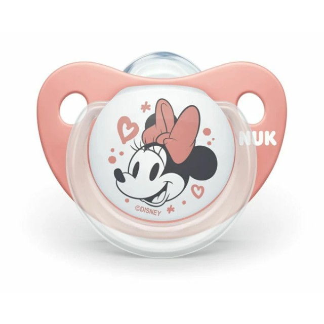 Nuk Disney Mickey Πιπίλα Σιλικόνης Με Θήκη 6-18m+ Χρώματα:Σομόν - Γκρι …