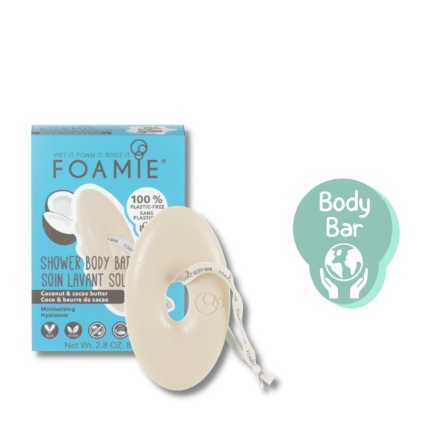 Foamie Body Bar Shake Your Coconuts Moisturizing Αφρόλουτρο σε Μορφή Μ …