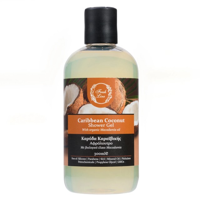 Fresh Line Caribbean Coconut Shower Gel Τροπικό Αφρόλουτρο Αίσθηση Ζεσ &hellip;