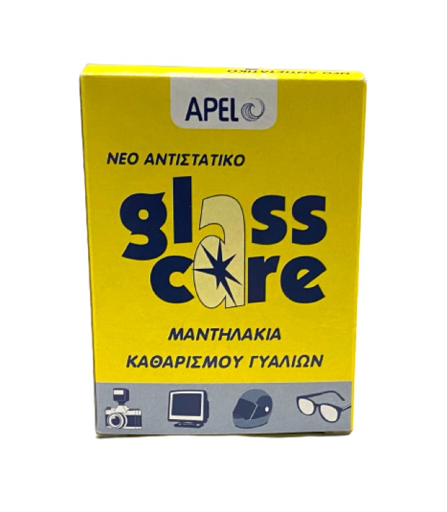 Apel Glass Care Αντιστατικά Μαντηλάκια Καθαρισμού Γυαλιών - Οθονών 10 Τεμάχια