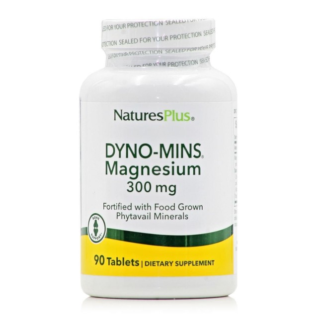 Natures Plus Dyno Mins Magnesium 300mg για την Στήριξη των Οστών & των …