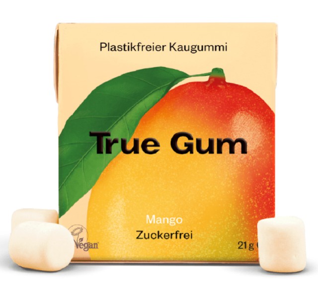 True Gum Mango Sugar Free Φυσικές Τσίχλες με Γεύση Μάνγκο 21gr