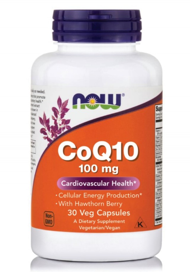Now Foods CoQ10 100mg Συμπλήρωμα Διατροφής Για Την Καρδιά και Το Ανοσοποιητικό 30 Κάψουλες