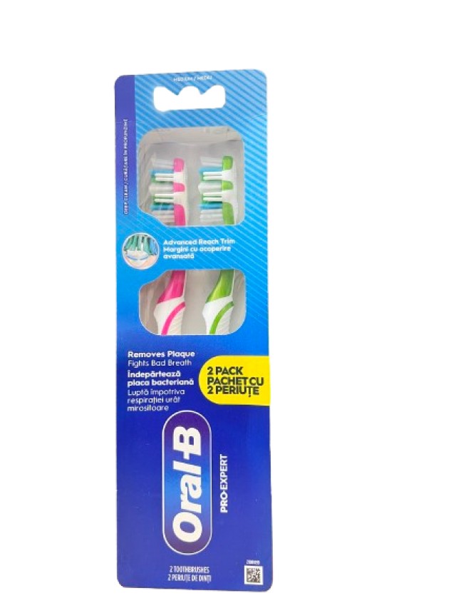 Oral  B Pro Expert Deep Clean Medium Οδοντόβουρτσα Μέτρια  2 Τεμάχια