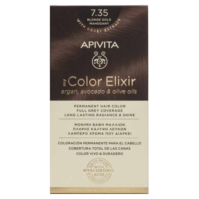 Apivita My Color Elixir No7.35 Ξανθό Μελί Μαόνι Κρέμα Βαφή Σε Σωληνάρι … Apivita My Color Elixir No7.35 Ξανθό Μελί Μαόνι Κρέμα Βαφή Σε Σωληνάρι …