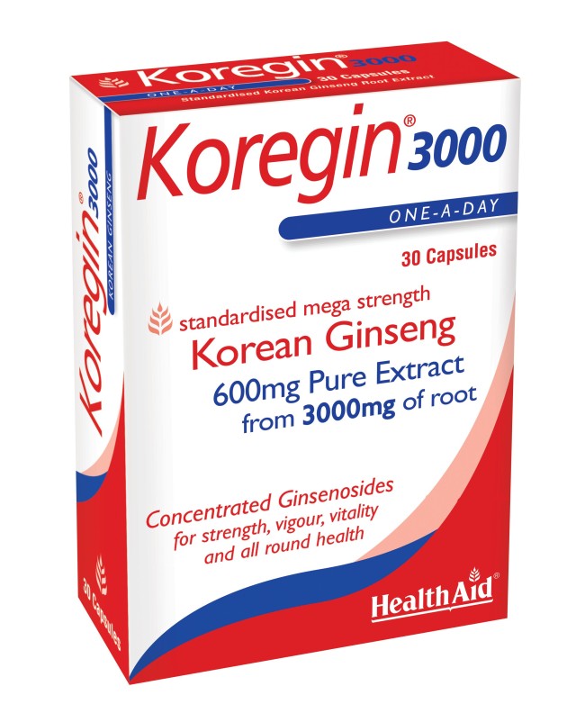 Health Aid Koregin 3000 600mg Συμπλήρωμα Διατροφής με Κορεάτικο Τζίνσε …