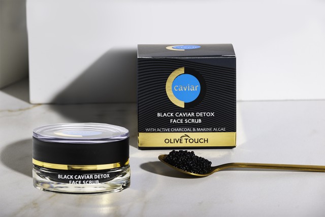 Olive Touch Black Caviar Detox Face Scrub & Serum Απολέπισης Προσώπου 15ml