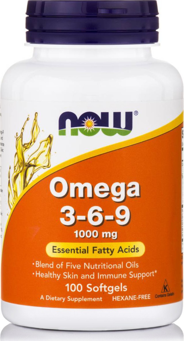 Now Foods Omega 3-6-9 1000mg Συμπλήρωμα Διατροφής 100 Μαλακές Κάψουλες