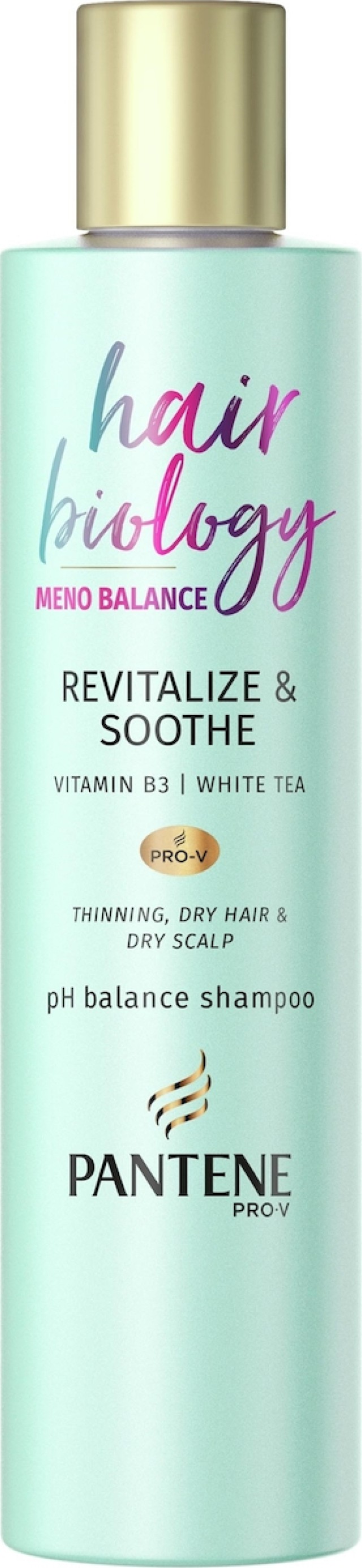 Pantene Pro V Hair Biology Meno Balance Revitalize & Soothe Shampoo Σαμπουάν για Λεπτά - Ξηρά Μαλλιά 250ml