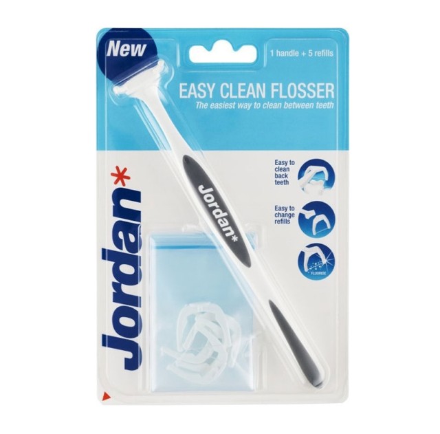 Jordan Easy Clean Flosser Σύστημα Οδοντικού Νήματος, Γκρι 20 Τεμάχια