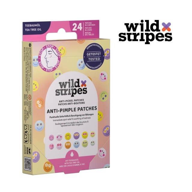 Wild Stripes Anti Pimple Patches Smile Stop Tea Tree Oil Υδροκολλοειδή … Wild Stripes Anti Pimple Patches Smile Stop Tea Tree Oil Υδροκολλοειδή …