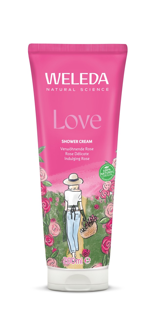 Weleda Aroma Shower Love Κρεμοντούς με Άρωμα Τριανταφυλλιά 200ml