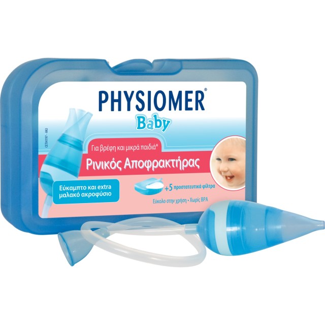 Physiomer® Baby Ρινικός Αποφρακτήρας + 5 Προστατευτικά Φίλτρα μιας &hellip;