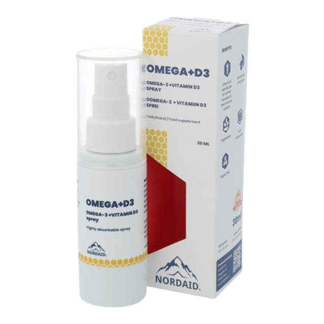 NordAid Omega 3 + D3 Υπογλώσσιο Spray για το Ανοσοποιητικό Σύστημα 30ml