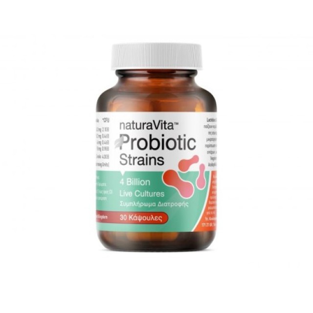 Natura Vita Probiotic Strains 4 Billion Live Cultures Συμπλήρωμα Διατρ &hellip;