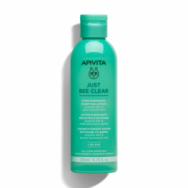 Apivita Just Bee Clear Λοσιόν Σύσφιξης Πόρων - Εξυγιαίνει το Δέρμα με &hellip;