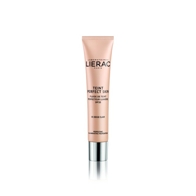 Lierac Teint Perfect Skin Illuminating Foundation SPF20 01 Beige Clair Λεπτόρρευστο Make up Προσώπου Ανοιχτής Απόχρωσης 30ml