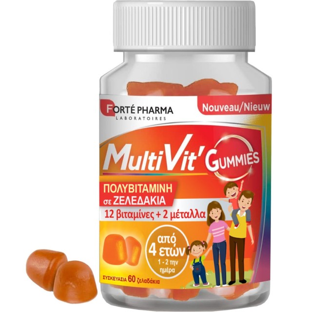 Forte Pharma Multi Vit Παιδική Πολυβιταμίνη σε Ζελεδάκια από 4 Ετών Γε …
