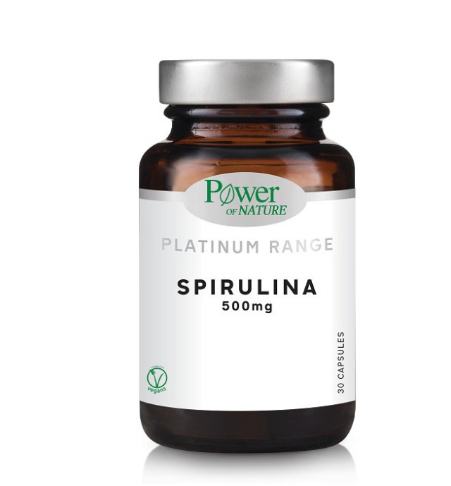 Power of Nature Spiroulina 500mg Συμπλήρωμα Διατροφής με Σπιρουλίνα 30 Κάψουλες