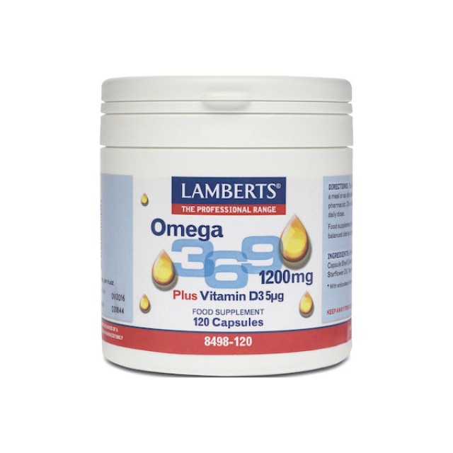 Lamberts Omega 3 6 9 1200mg Συμπλήρωμα Διατροφής με Ωμέγα 3 Ιχθυέλαια …