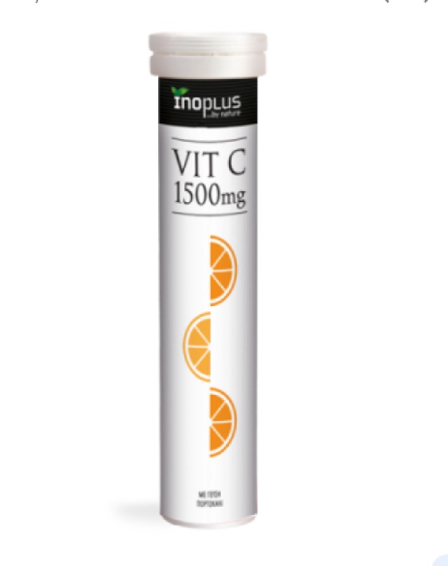 InoPlus Vitamin C 1500mg για την Ενίσχυση του Ανοσοποιητικού με Γεύση Πορτοκάλι 20 Αναβράζοντα Δισκία