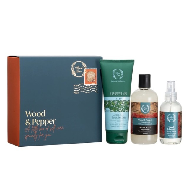 Fresh Line Xmas PROMO Wood & Pepper Αφρόλουτρο 300ml & Cleo Σαμπουάν &hellip;
