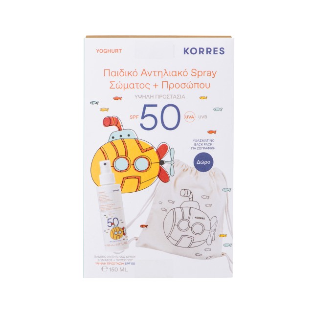 Korres PROMO Γιαούρτι SPF50 Παιδικό Αντηλιακό Spray Σώματος & Προσώπου …