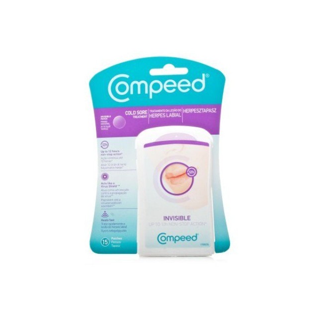 Compeed Herpes Patch Επιθέματα Για Τον Επιχείλιο Έρπητα 15 Τεμάχια