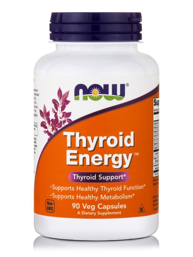 Now Foods Thyroid Energy Συμπλήρωμα Διατροφής Για Τον Θυροειδή 90 Κάψουλες
