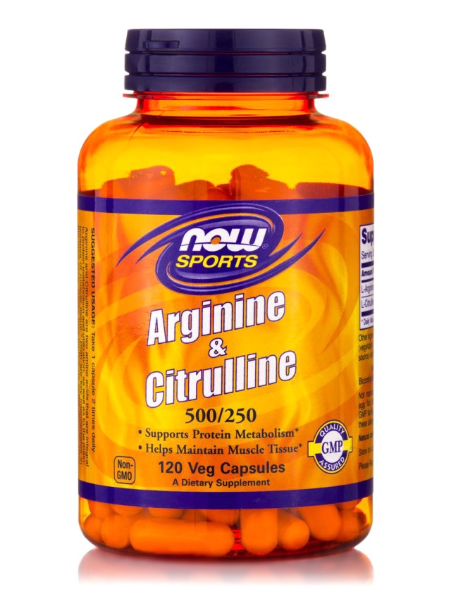 Now Foods Arginine & Citrulline 500/250mg Συμπλήρωμα Αργινίνης - Κιτρο …