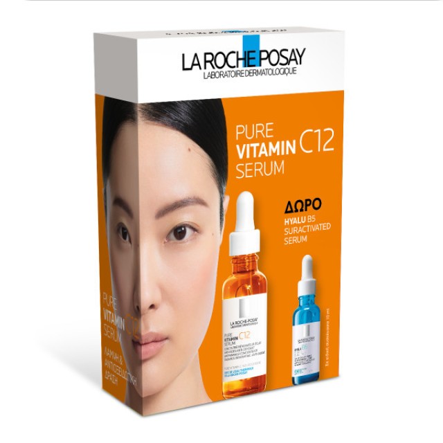 La Roche Posay PROMO Pure Vitamin C12 Serum Λάμψης 30ml & ΔΩΡΟ Hyalu B &hellip;