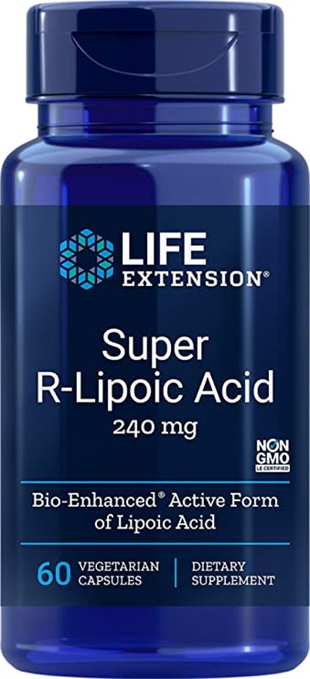 Life Extension Super R Lipoic Acid 240mg Αντιοξειδωτικό Συμπλήρωμα 60 Κάψουλες
