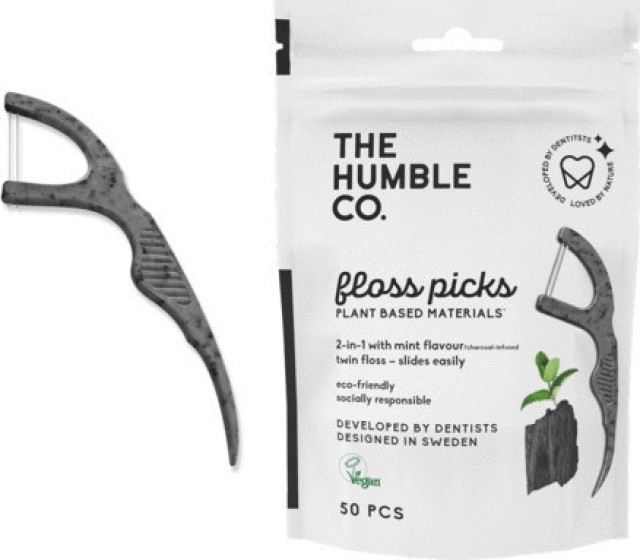 The Humble Co. Dental Floss Charcoal Picks Μεσοδόντιος Καθαριστής με Δ … The Humble Co. Dental Floss Charcoal Picks Μεσοδόντιος Καθαριστής με Δ …