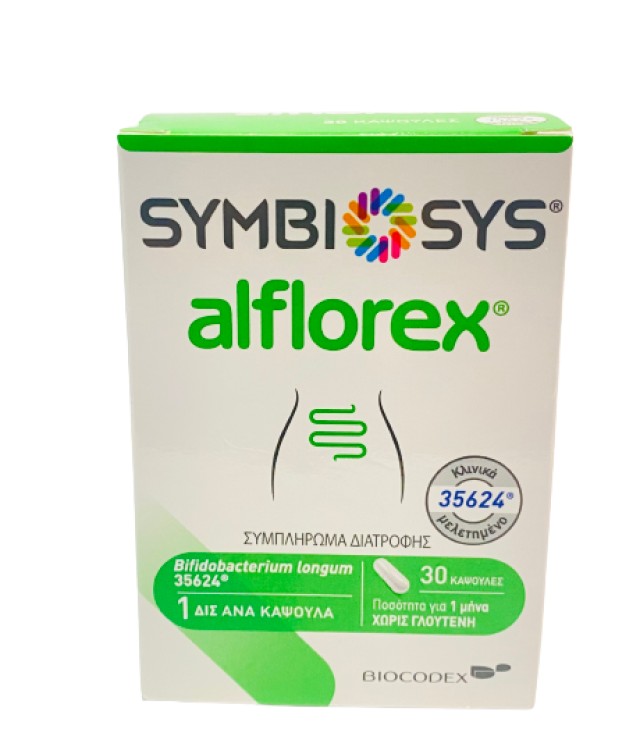 Symbiosys Alflorex Συμπλήρωμα Διατροφής Για Το Ευερέθιστο Έντερο 30 Κά …