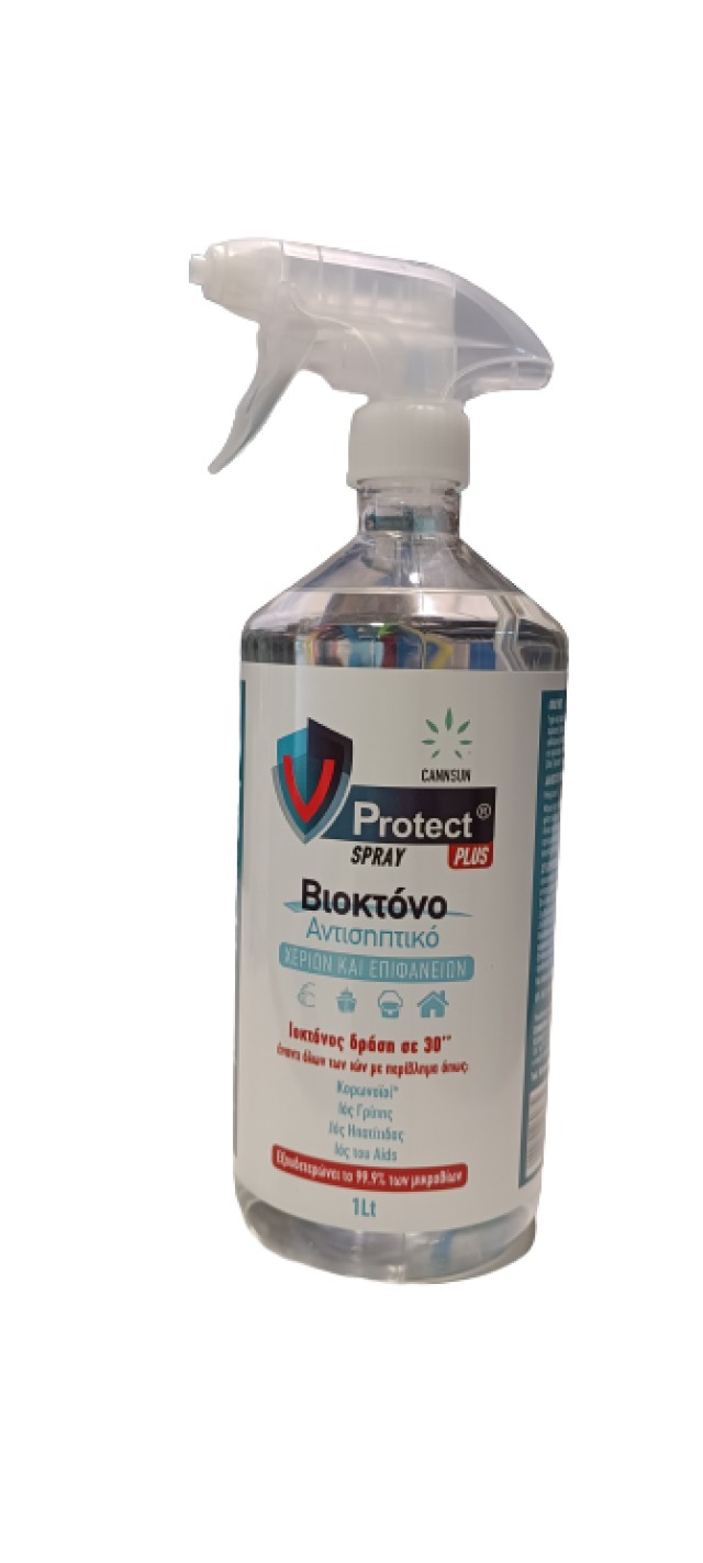 VProtect Plus Βιοκτόνο Αντισηπτικό Χεριών και Επιφανειών Mε Trigger 1L …