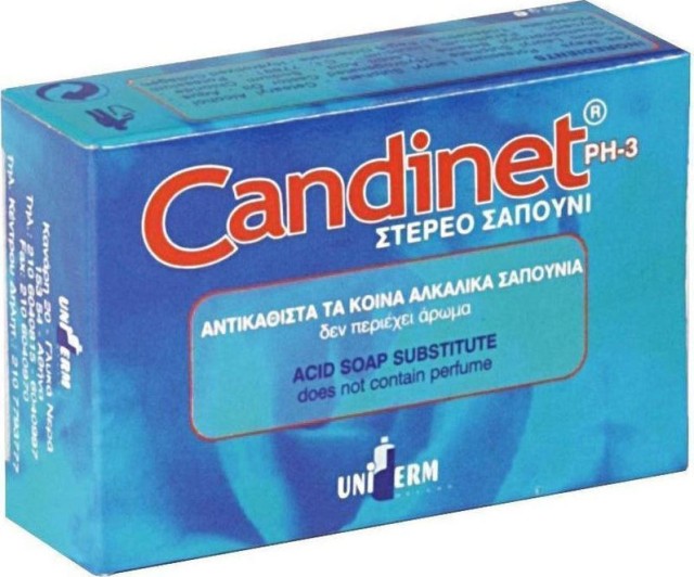 Uniderm Candinet Solido Savon PH3 Στέρεο Σαπούνι 100gr Uniderm Candinet Solido Savon PH3 Στέρεο Σαπούνι 100gr