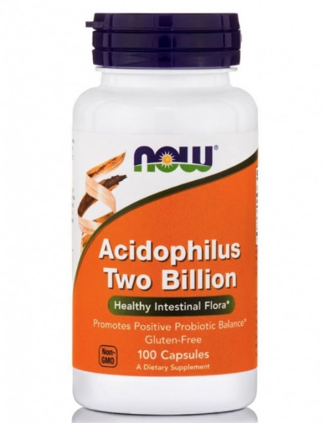 Now Foods Acidophilus Two Billion Συμπλήρωμα Διατροφής Για Τη Σωστή Λειτουργία του Εντέρου 100 Κάψουλες