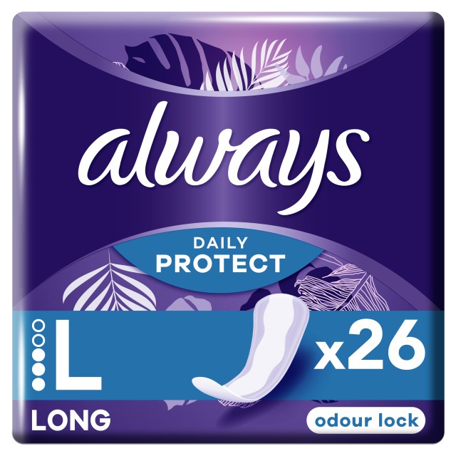 Always Daily Σερβιετάκια 2,5 Σταγόνες Protect Long 26 Τεμάχια